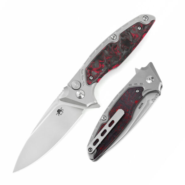 KLAKEN B05 Hermod M390 blade With Carbon fiber+Titanium Handle EDC Folding Pocke