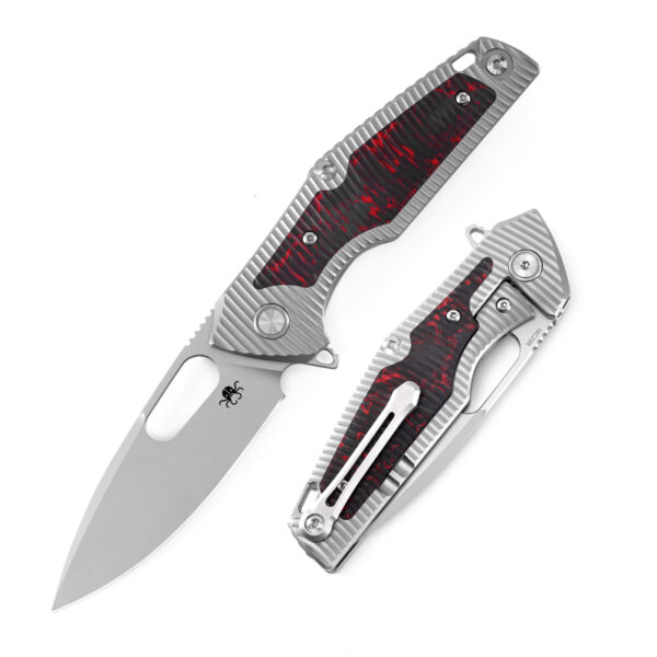 KLAKEN B06 SIGURD EDC Outdoor Folding Knife 14C28N Blade With Titanium & CF Hand