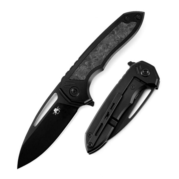 KLAKEN B08 Ragna, Handle: Titanium+carbon fiber, Blade: M390 EDC Folding Pocket